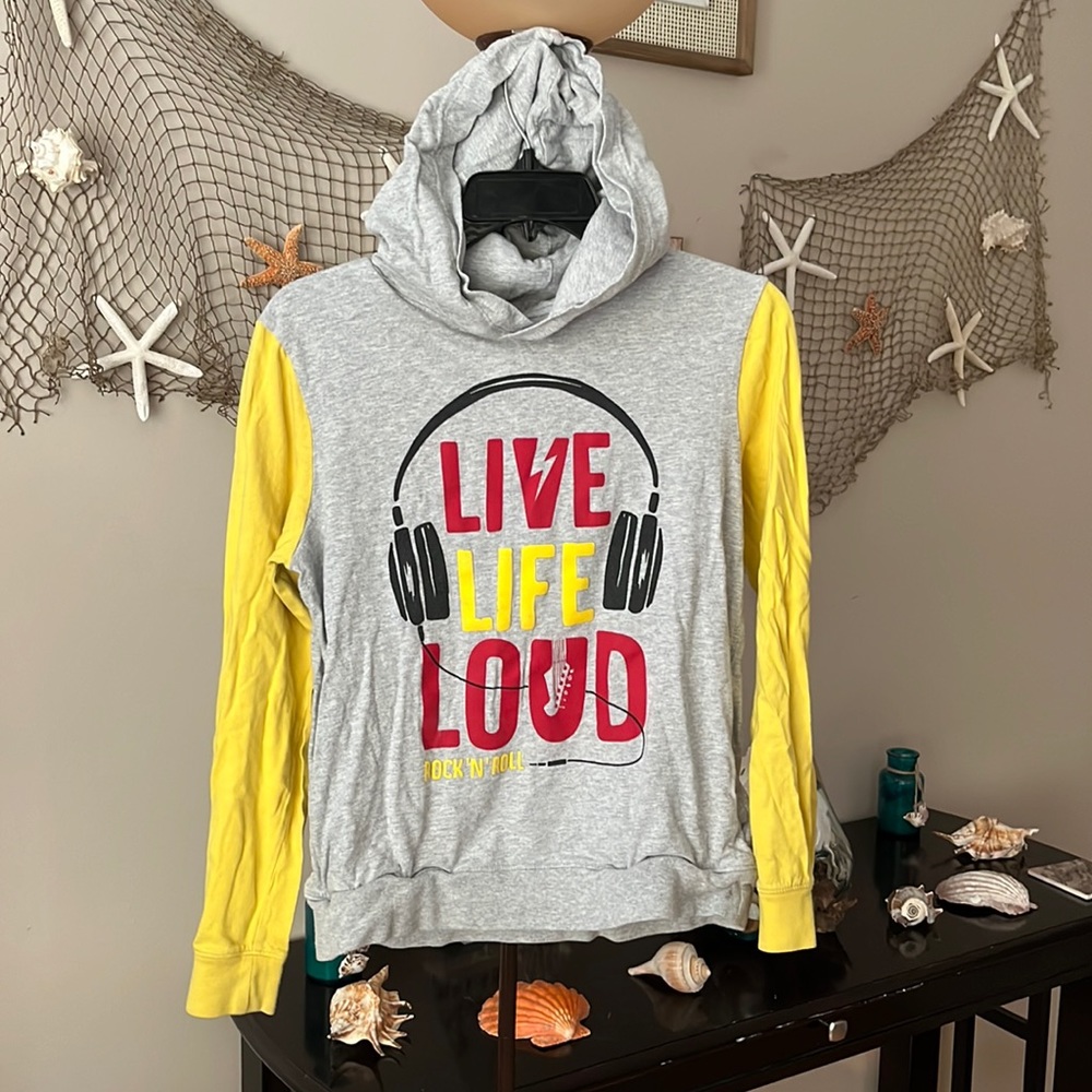 Boys XL Gray hooded sweatshirt